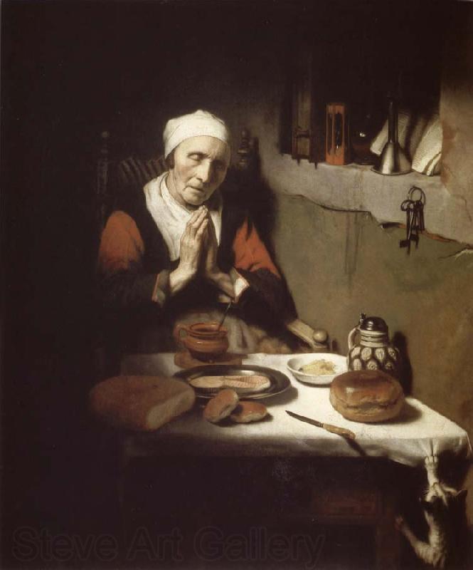 Nicolas Maes Old Woman in Prayer Norge oil painting art